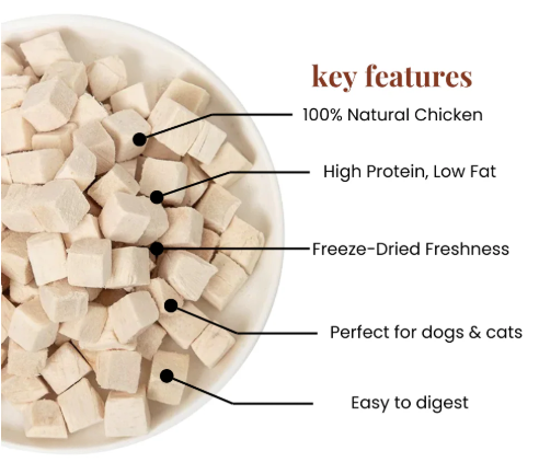 Pure Freeze-Dried Chicken Cubes