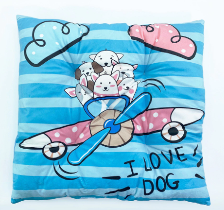 Colchonete tipo almofada Azul avião