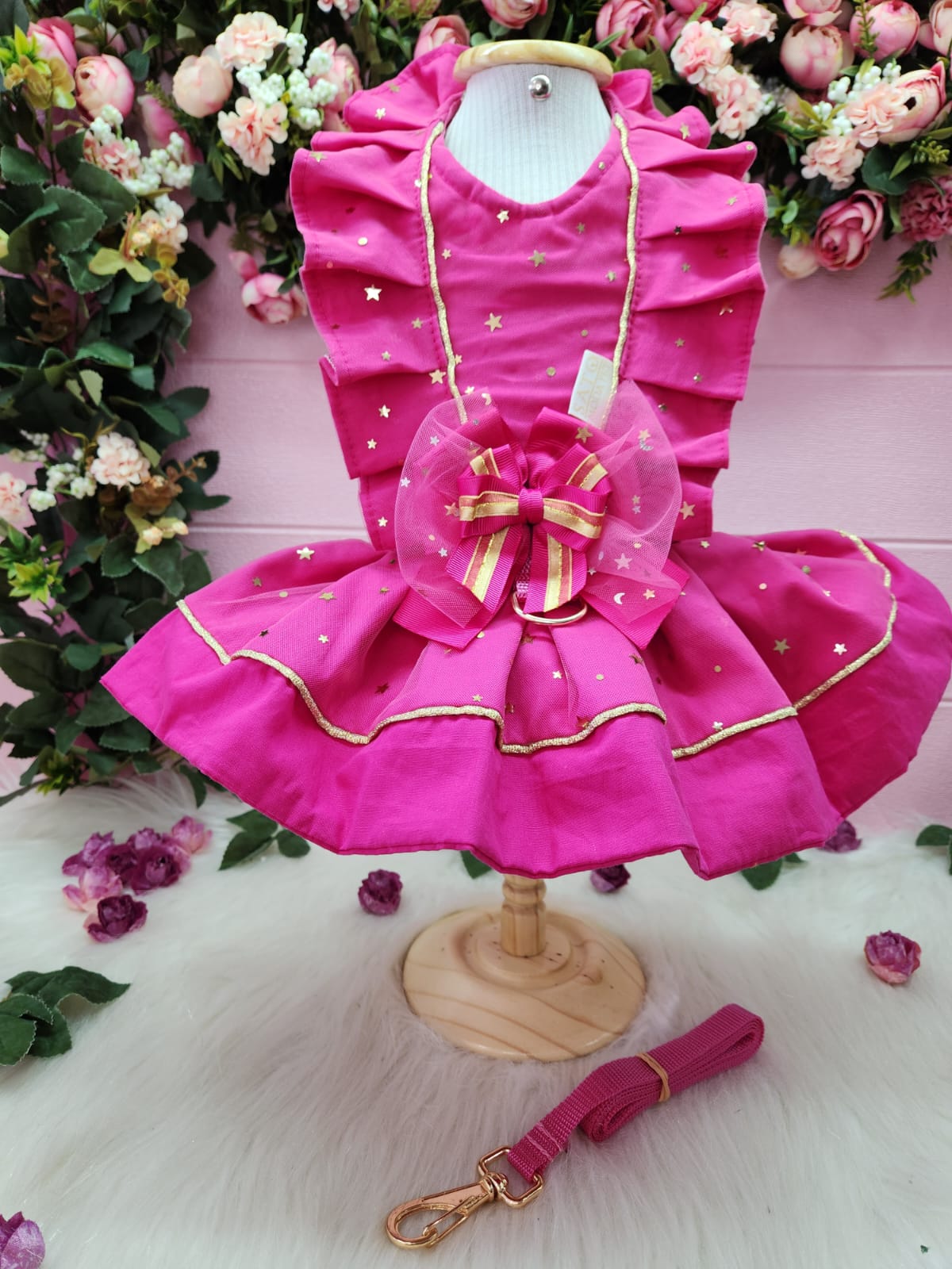 Vestido com guia Pink