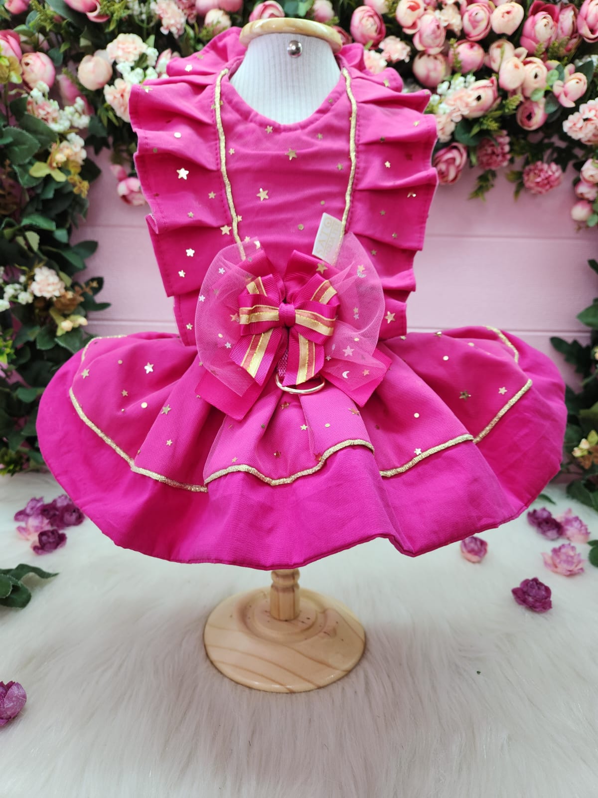 Vestido com guia Pink