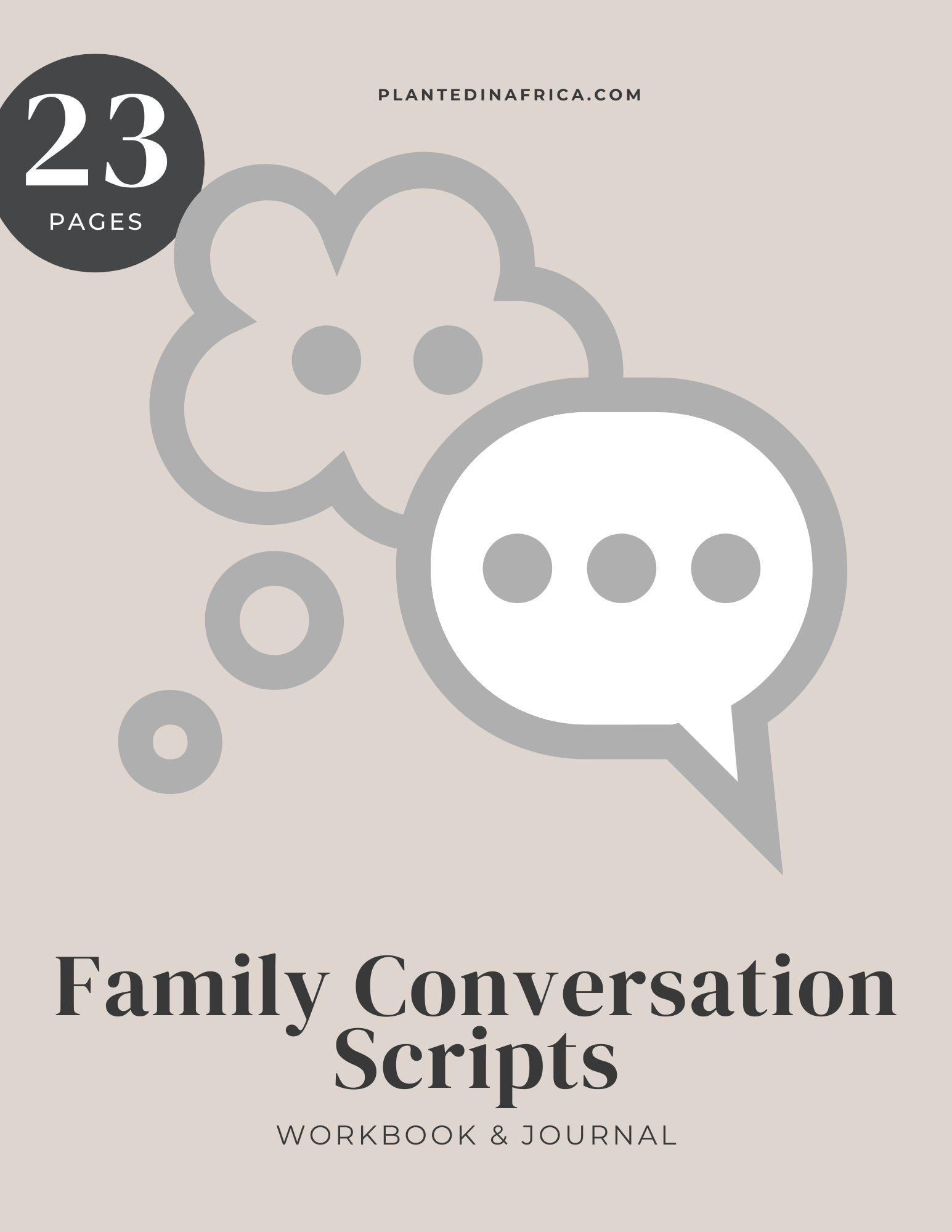 Family Conversation Scripts Workbook & Journal