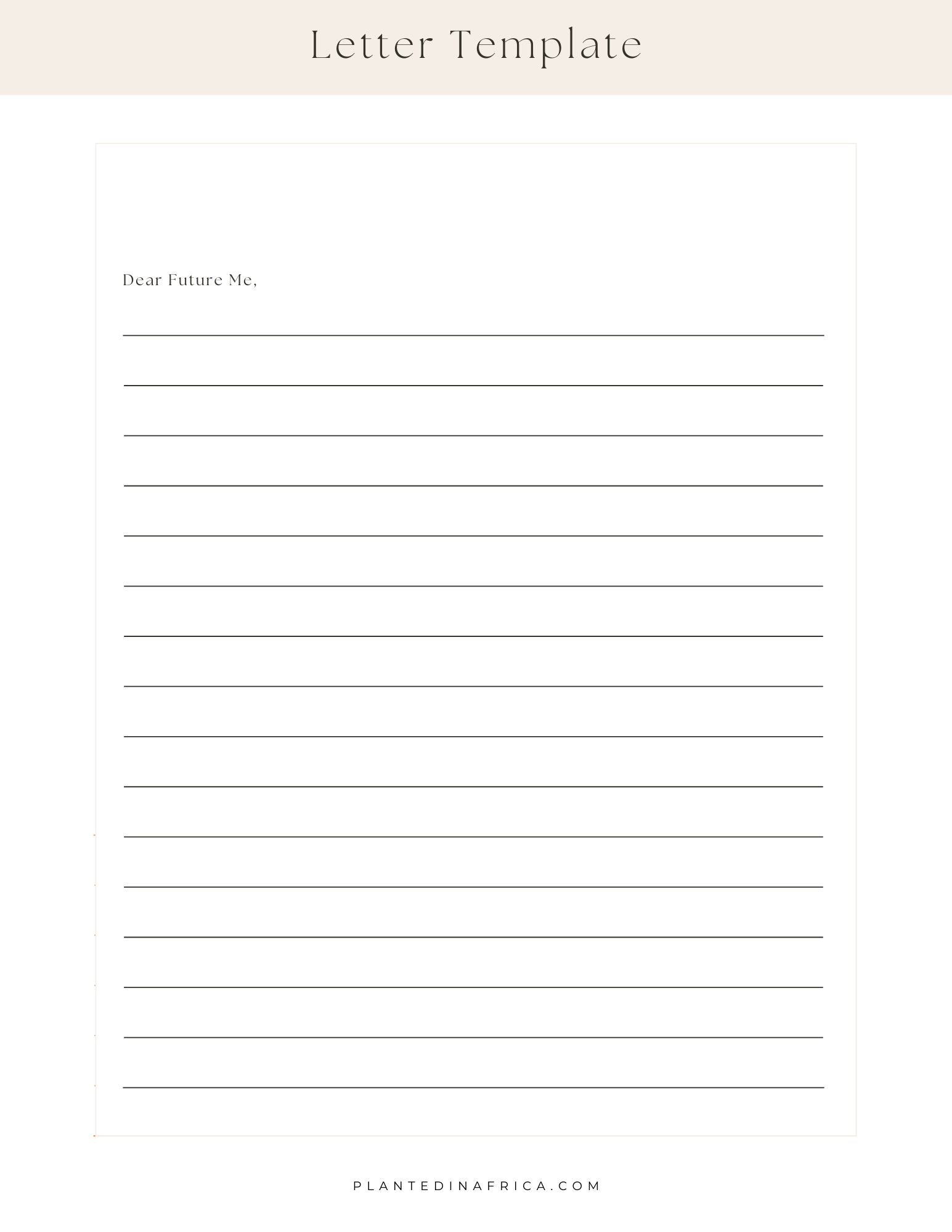 A Letter to Your Future Africa-Living Self