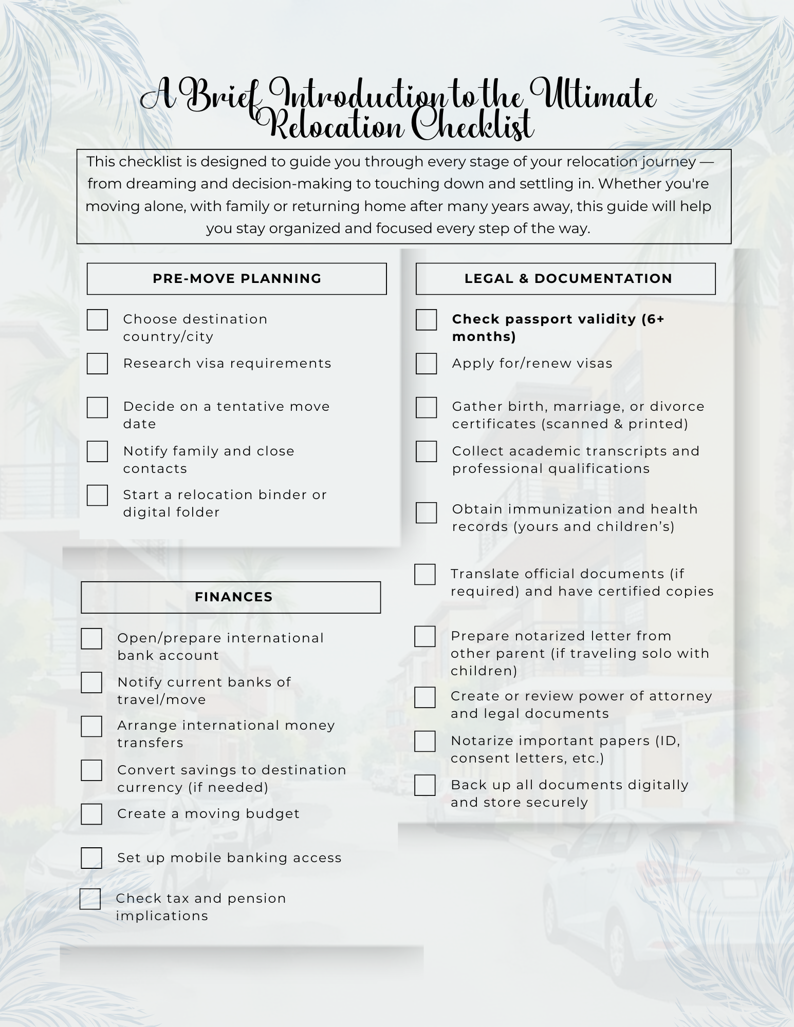 The Ultimate Relocation Checklist