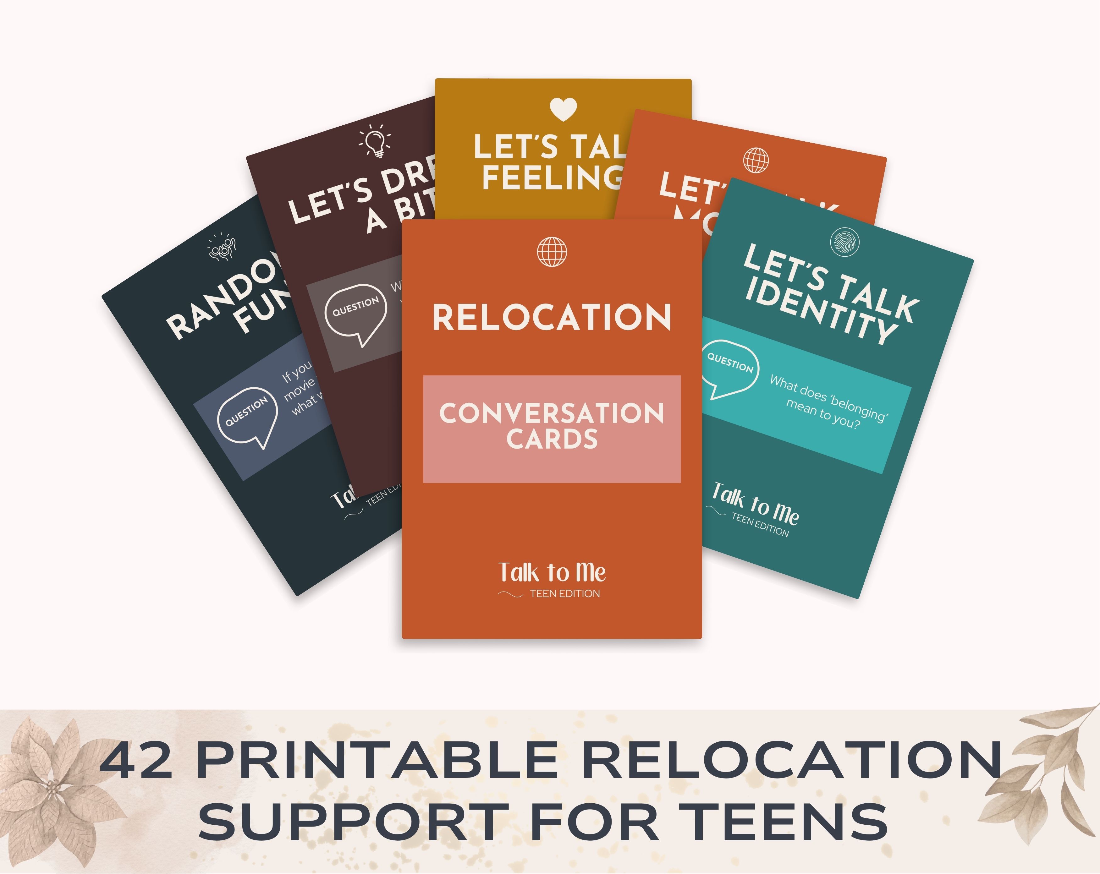 Printable Relocation Conversation Cards for Teens