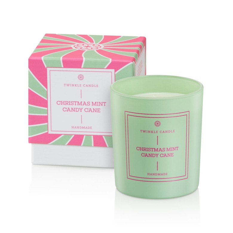 Sojas svece Christmas mint candy cone