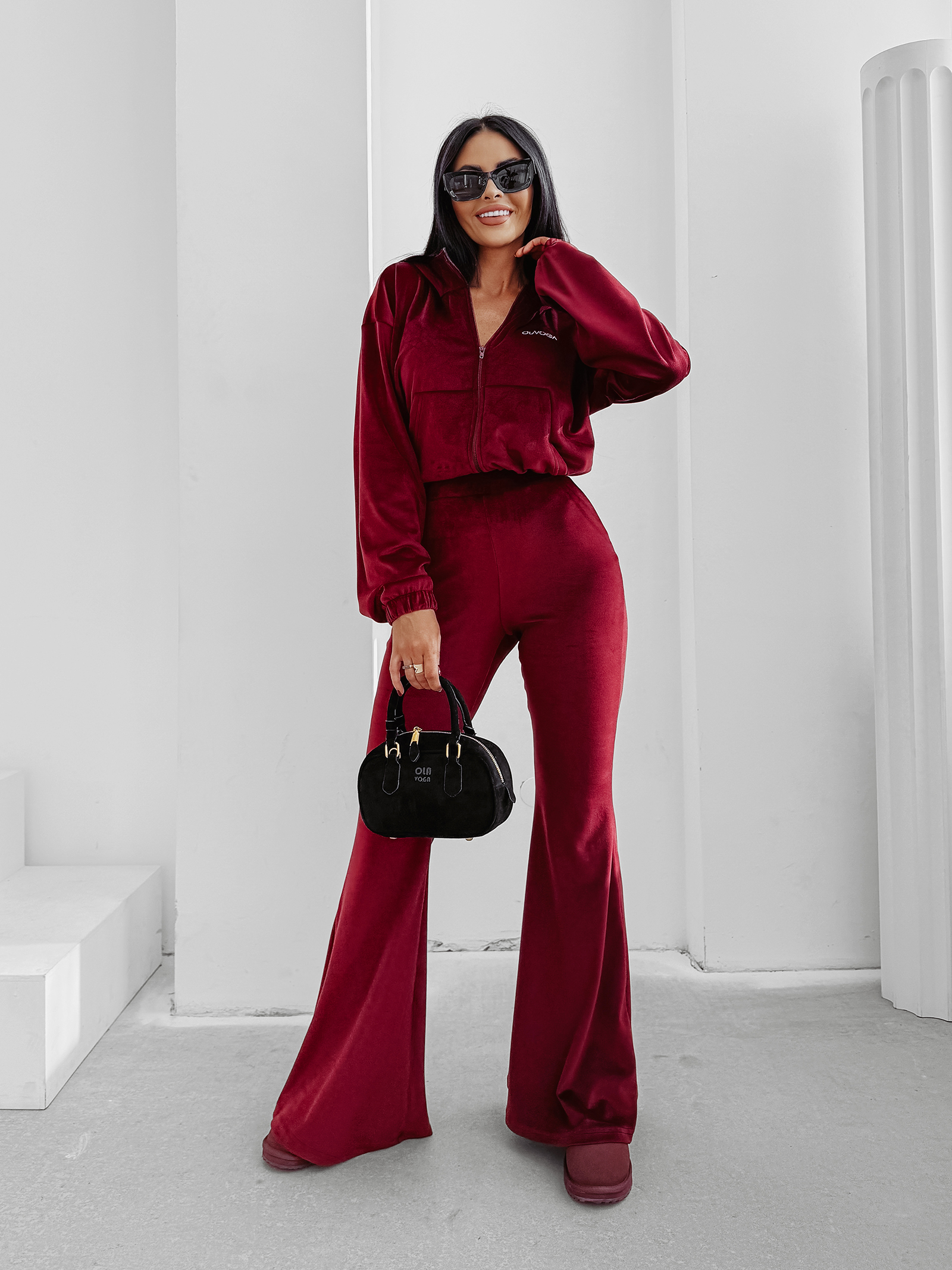 Sieviešu komplekts tumši sarkans