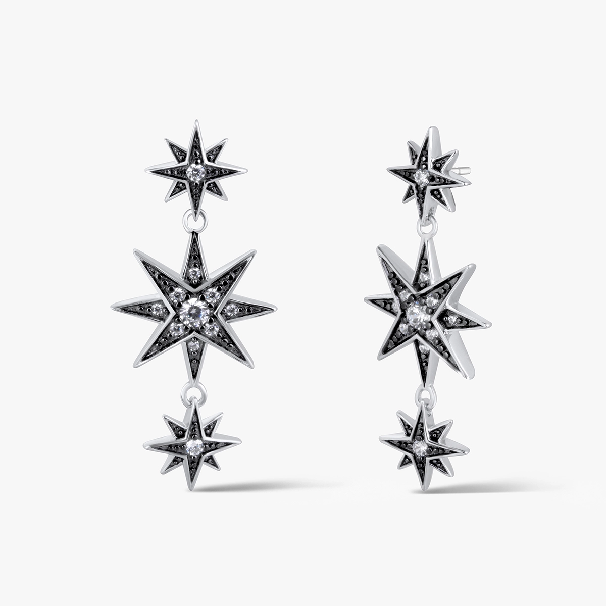 Sudraba Auskari Royal Star