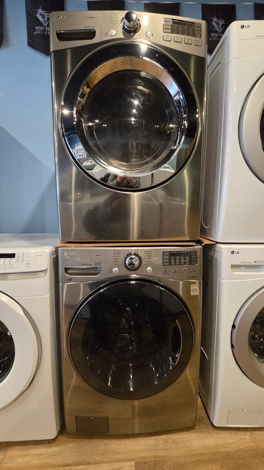 Washer and Dryer Stackable set WM3570HVA & DLEX3470V LG 27"