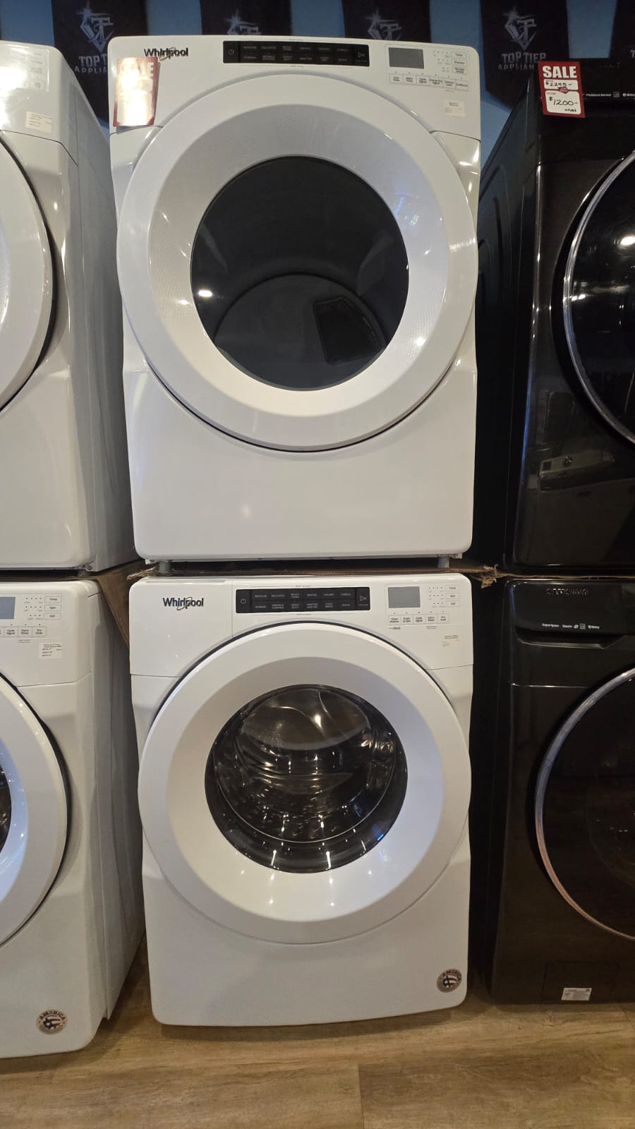 Washer and Dryer Stackable set WFW560CHW YWED560LHW Whirlpool 27"