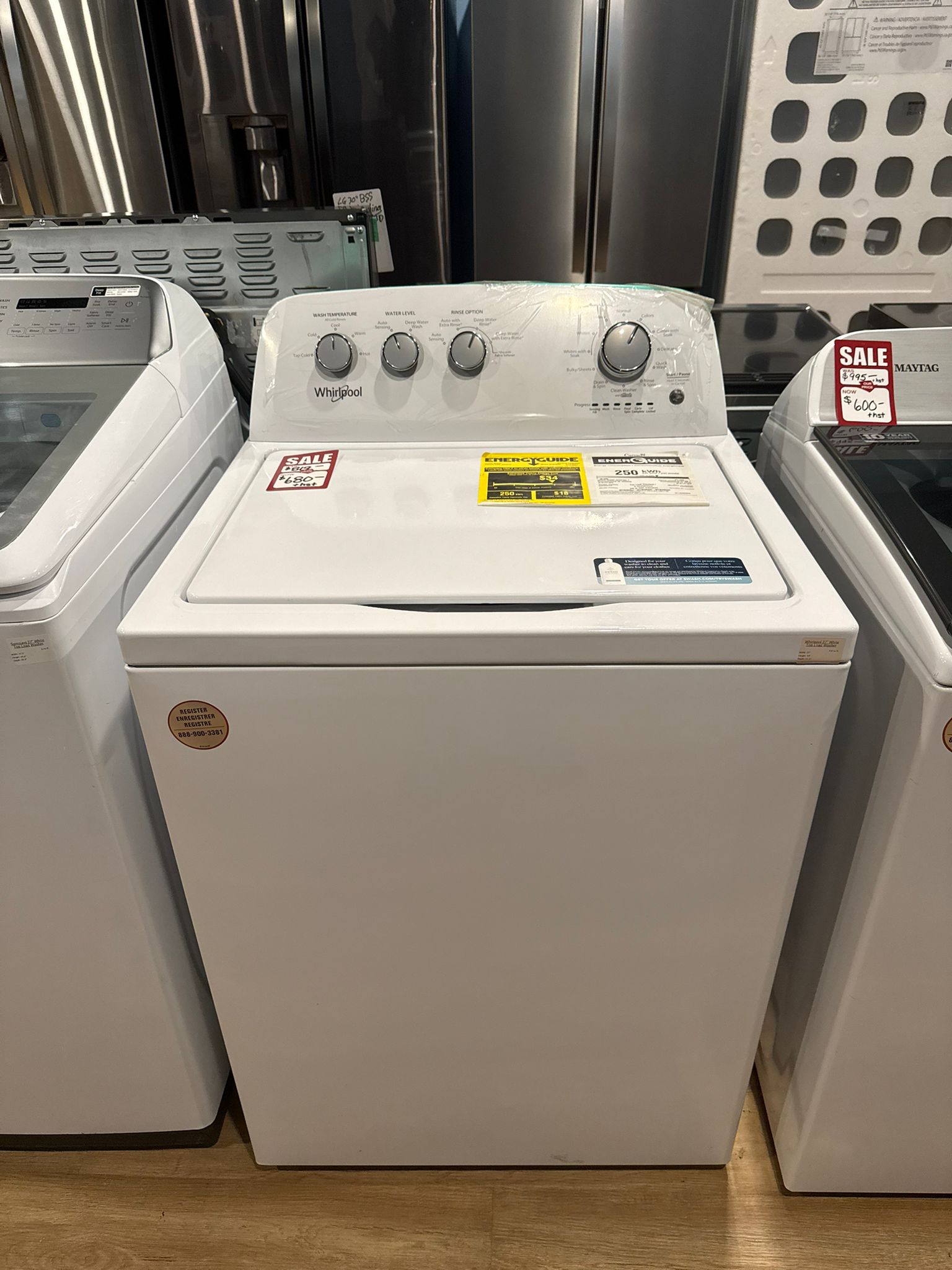 Washer top load WTW4855HW Whirlpool 27"