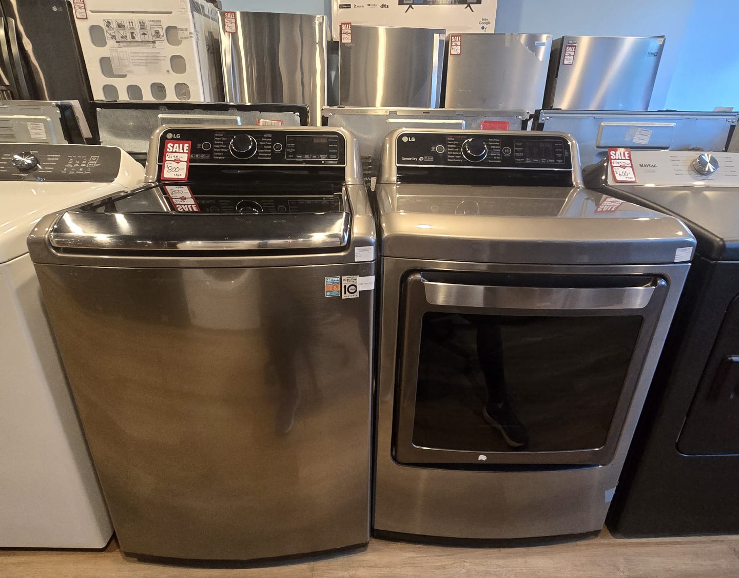 Washer and Dryer Stackable set WT7600HVA DLEX7600VE Whirlpool 27"