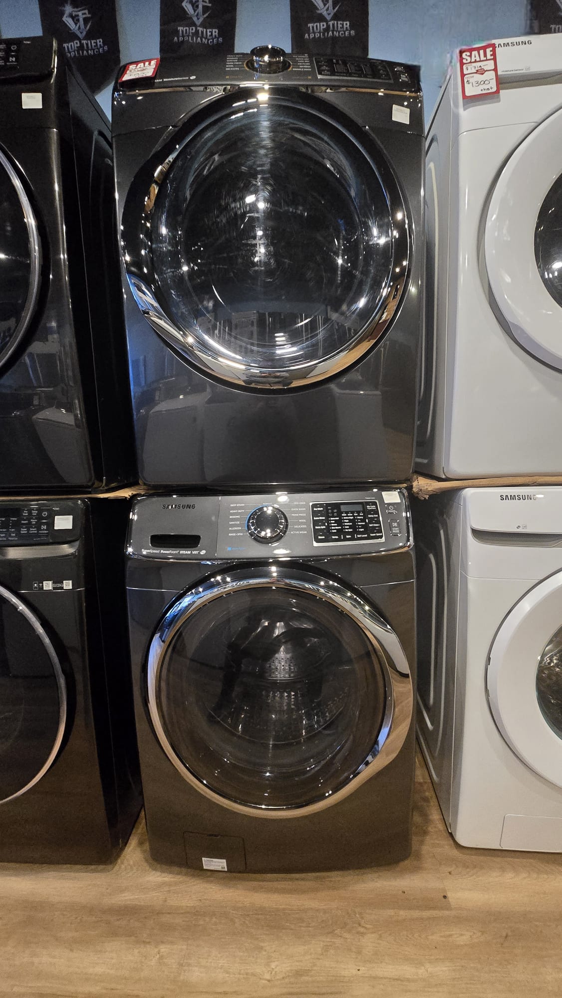 Washer and Dryer Stackable set WF42H5700AG DV42H5600EG  Samsung 27"