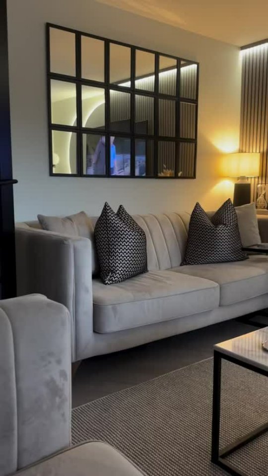 Modern Grey Velvet Sofa