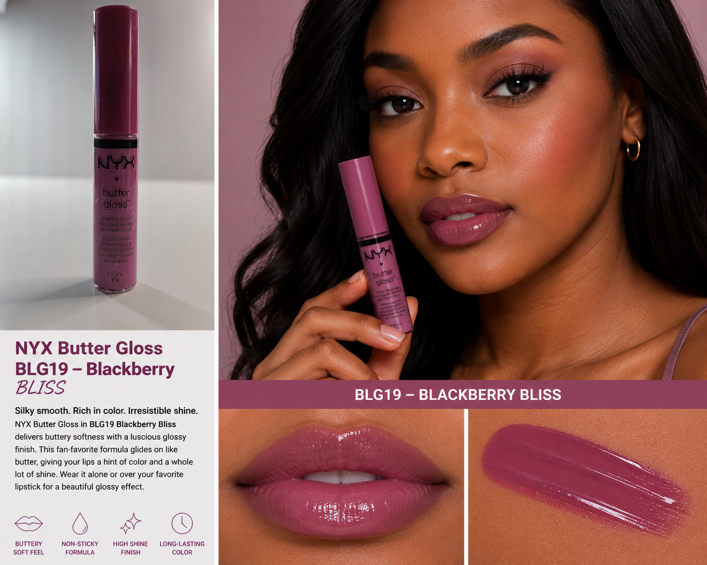 NYX Butter Gloss BLG19 - Blackberry Bliss