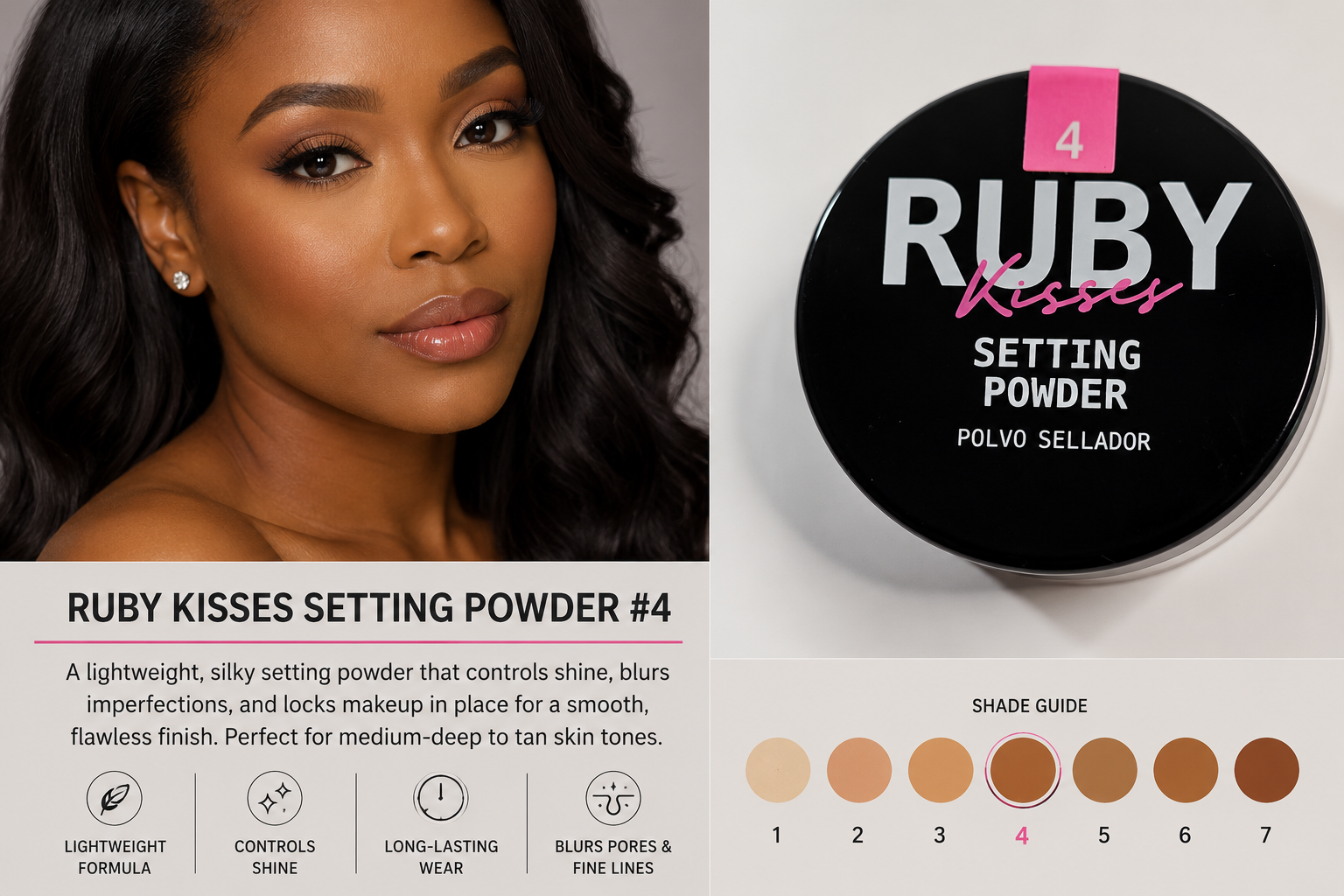 Ruby Kisses Setting Powder #4 Rich/Rica