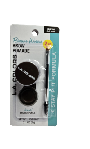 L.A. Colors Brow Pomade - Sculpt, Define & Stay All Day Dark Brown CBBP782