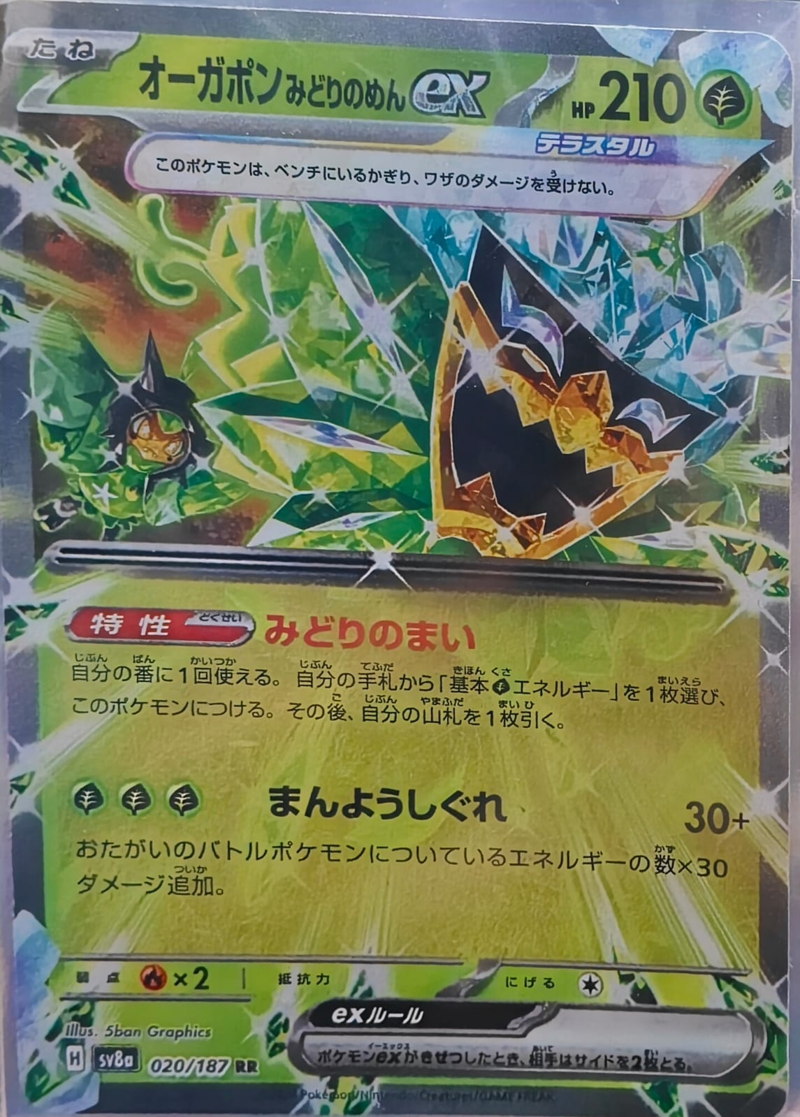 Teal Mask Ogerpon Ex (sv8a 020/187)