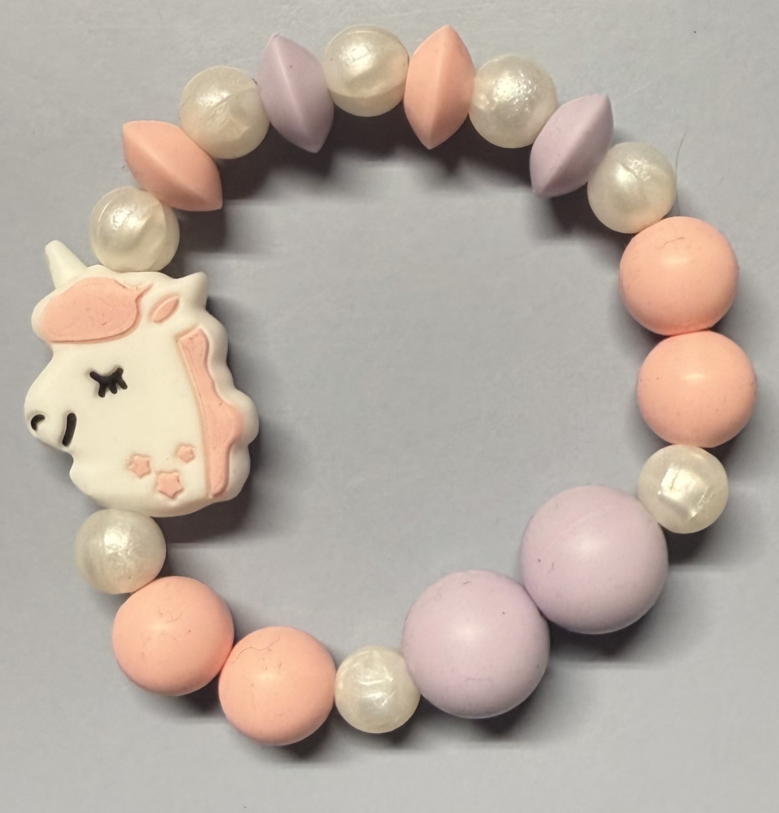 Unicorn Charm Beaded Twist a Pet Bracelet