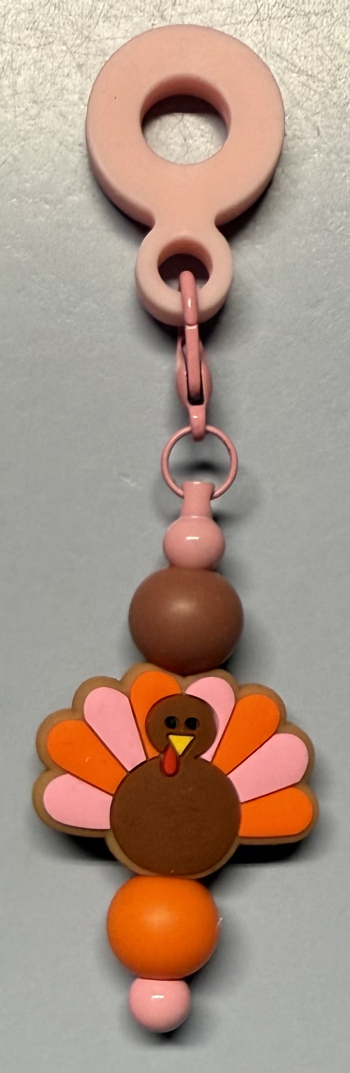 Turkey-themed Straw Charm