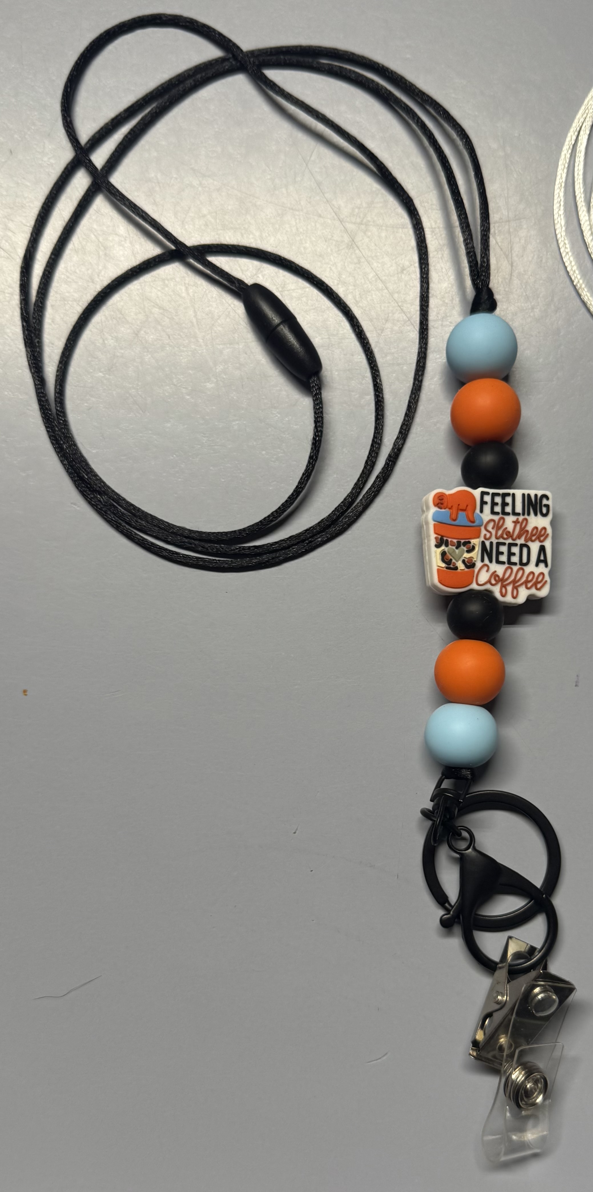 Feeling Slothee Need A Coffee Lanyard