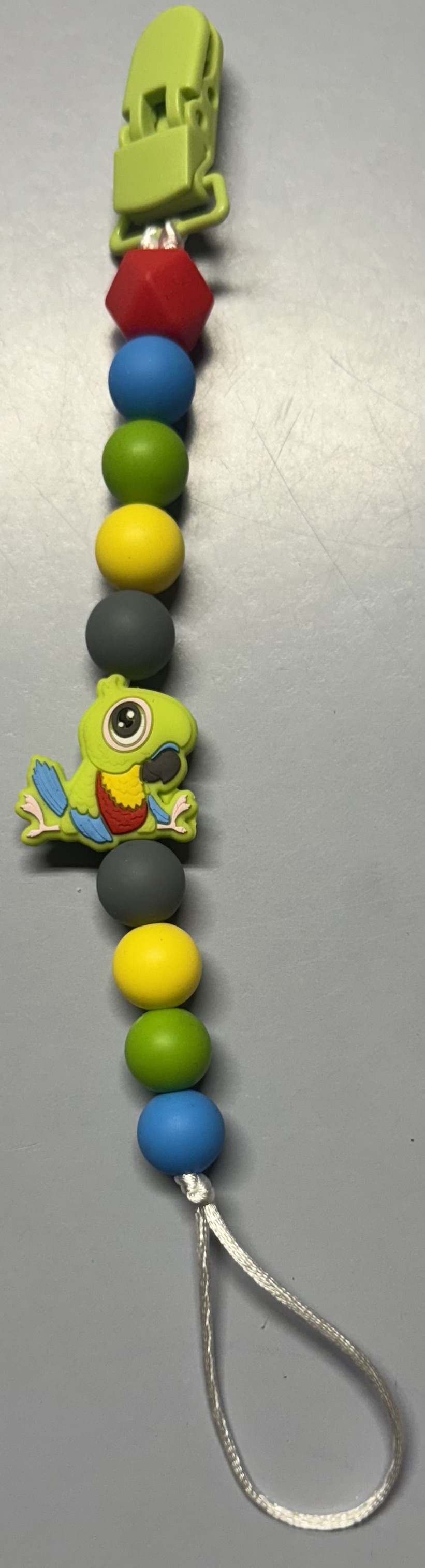 Colorful Parrot Pacifier Clip