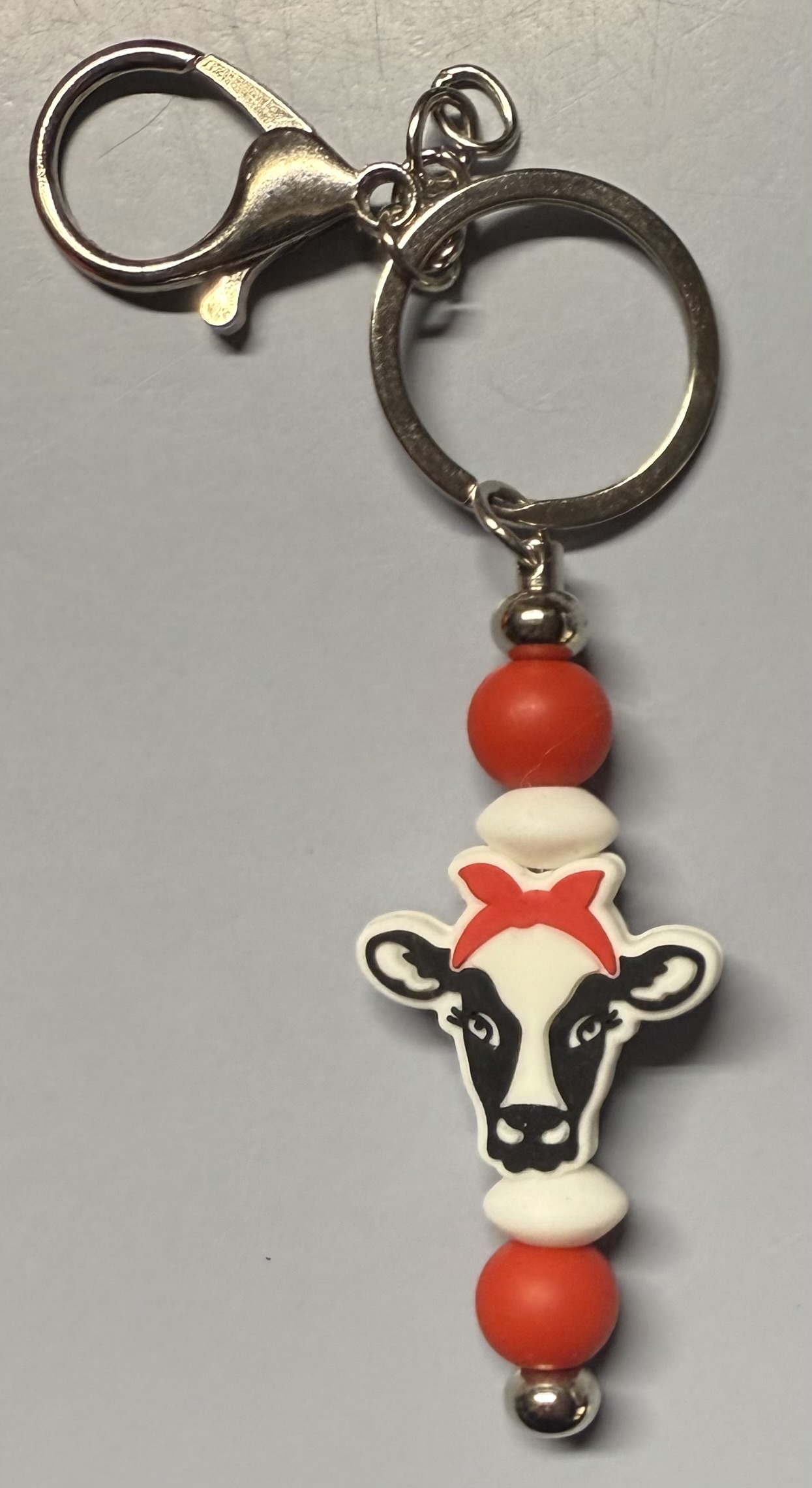 Cow Face Keychain