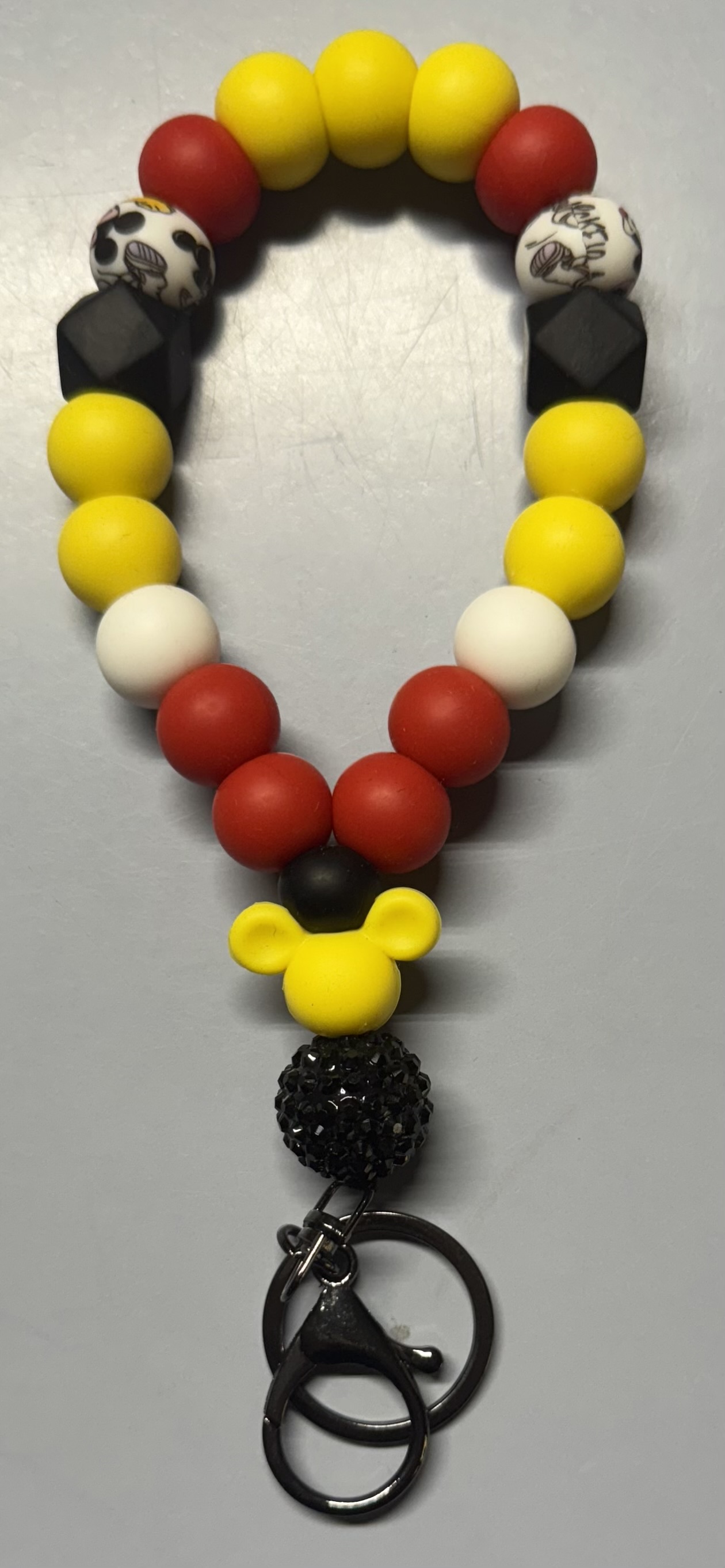 Colorful Beaded Keychain Bracelet