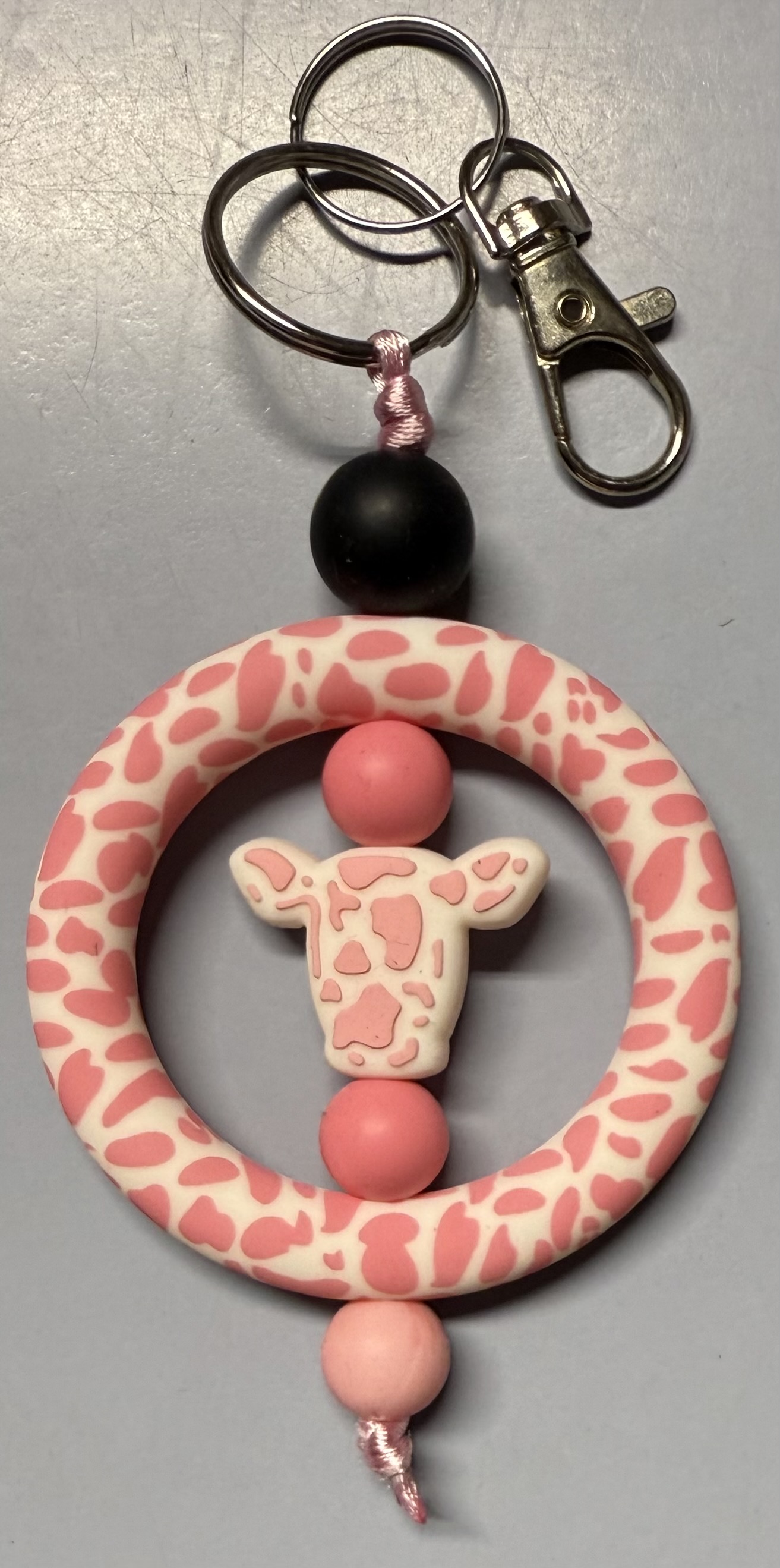 Cow keychain