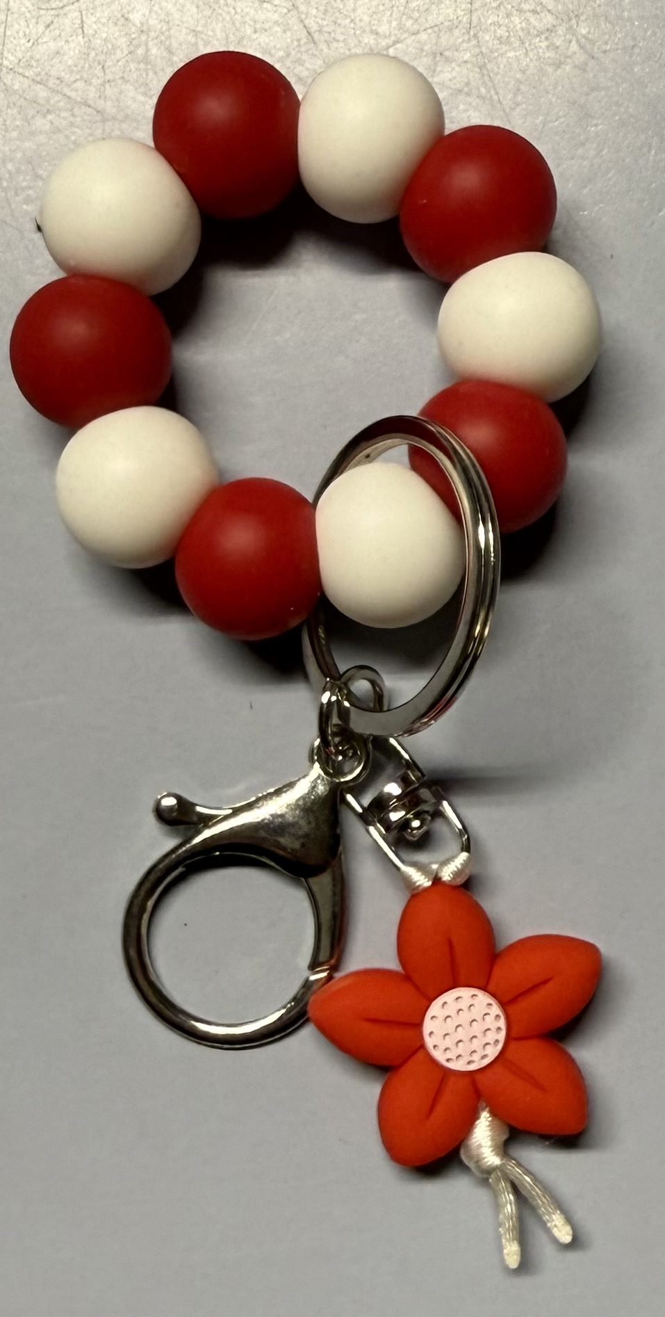 Red and White Beaded Fingerlet