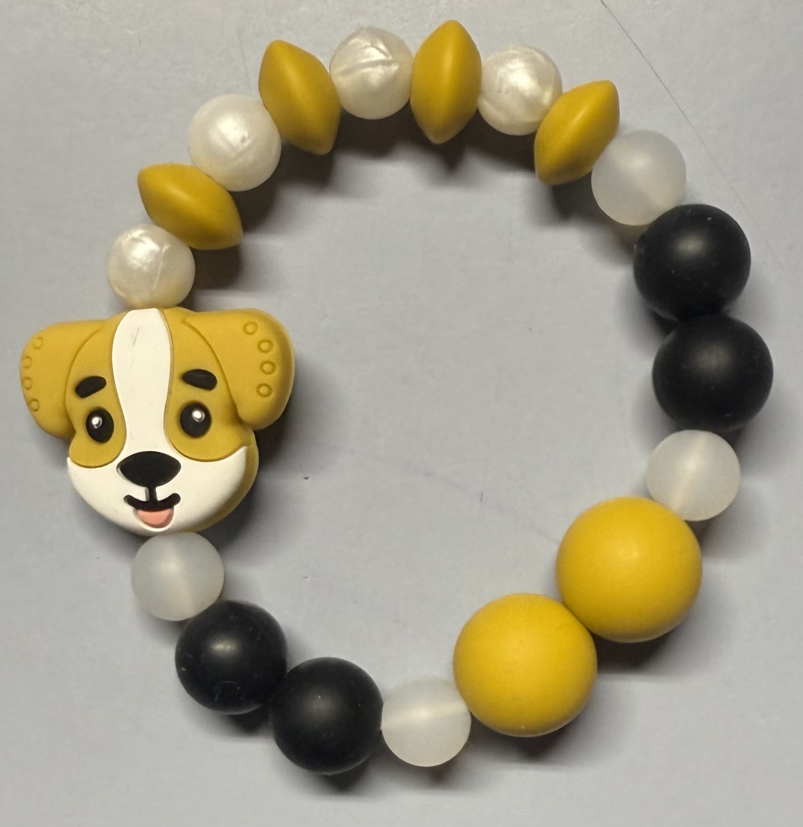 Dog Face Bead Twist a Pet Bracelet