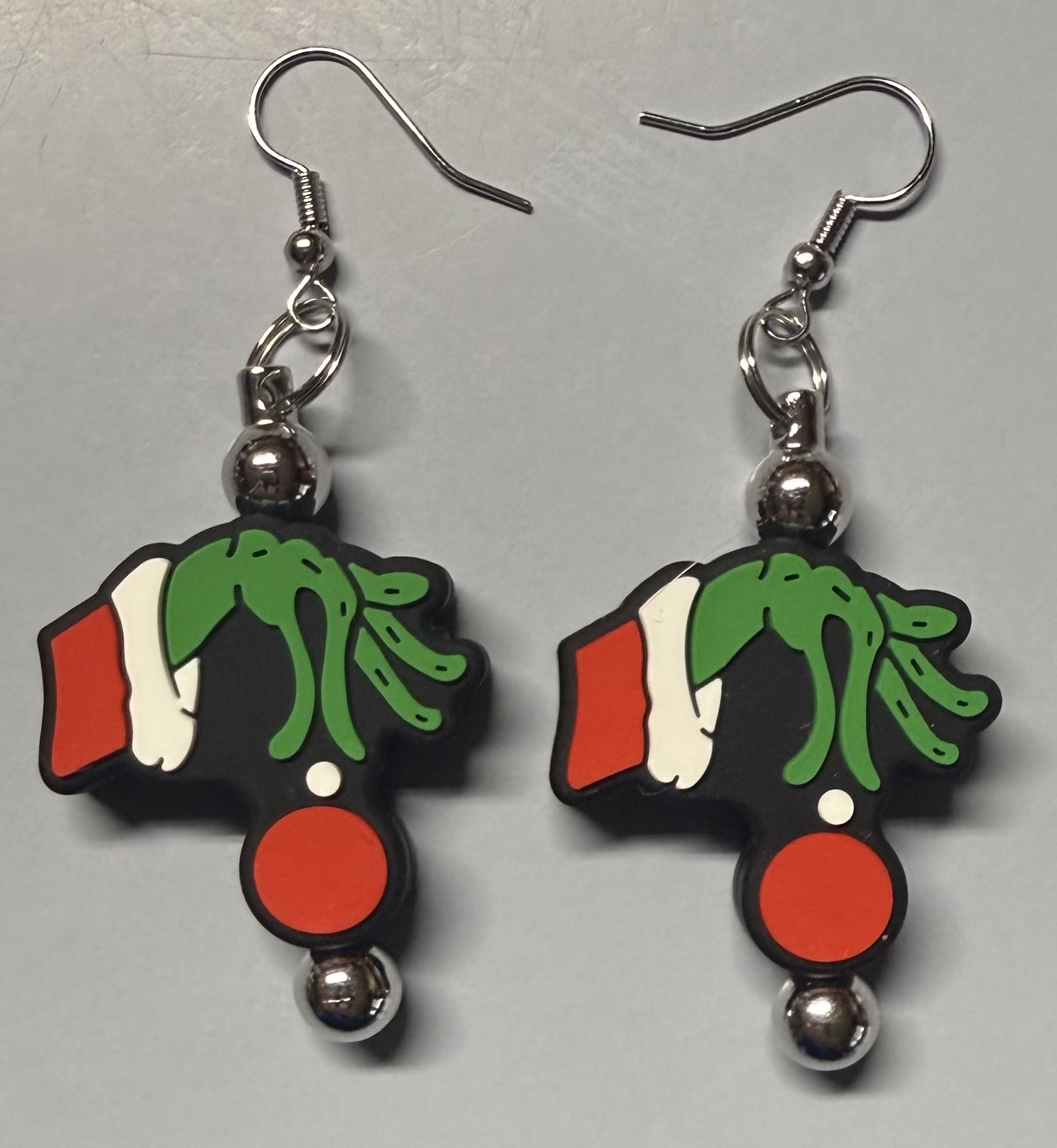 Green man-Themed Christmas Earrings