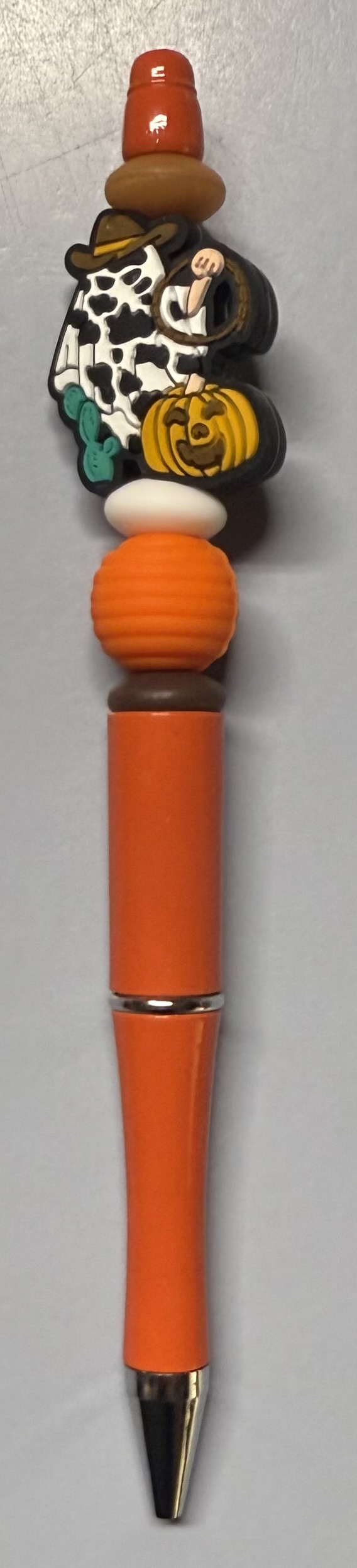 Decorative Orange Beaded Pen