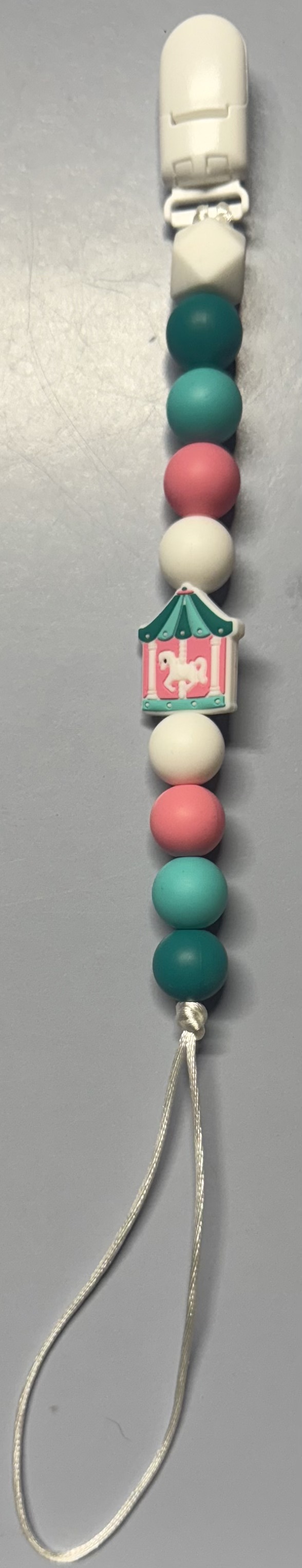 Silicone Bead Carousel Pacifier Clip