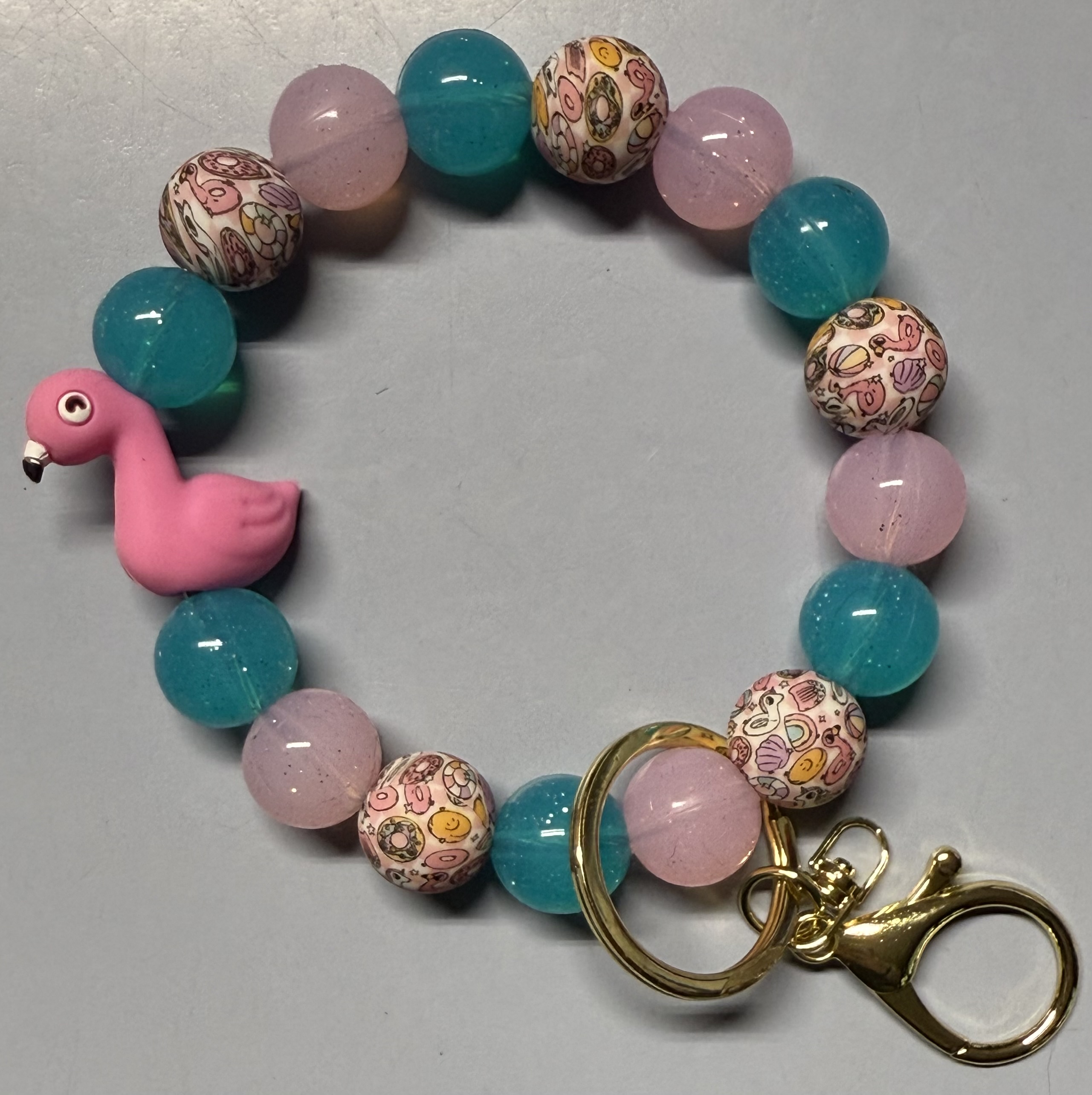 Pink Flamingo Wristlet