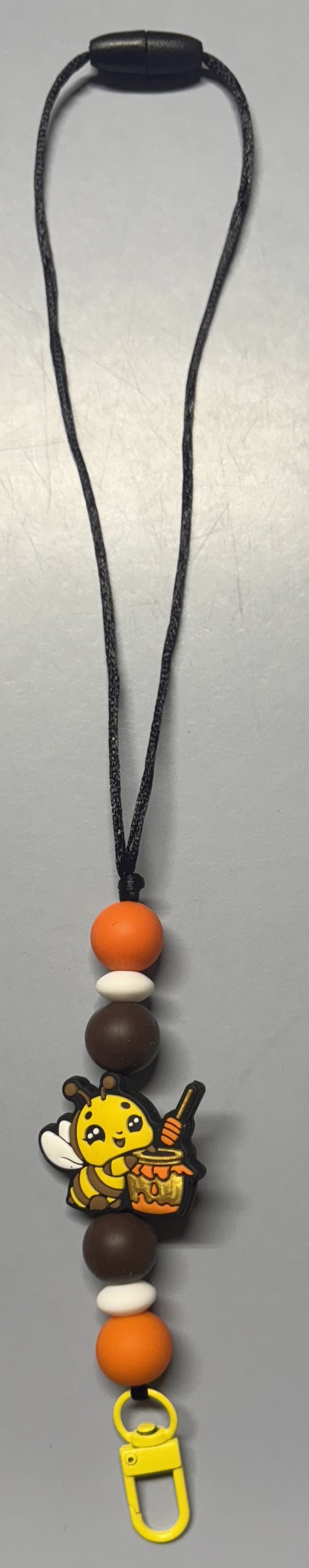 Bee-Themed Beaded Car Charm