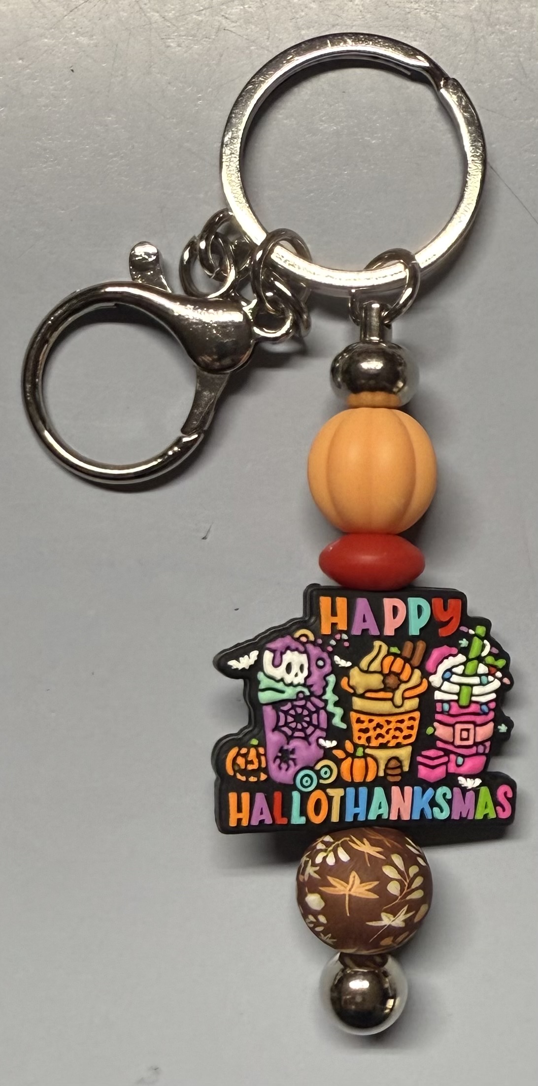 Happy Hallothanksmas Keychain