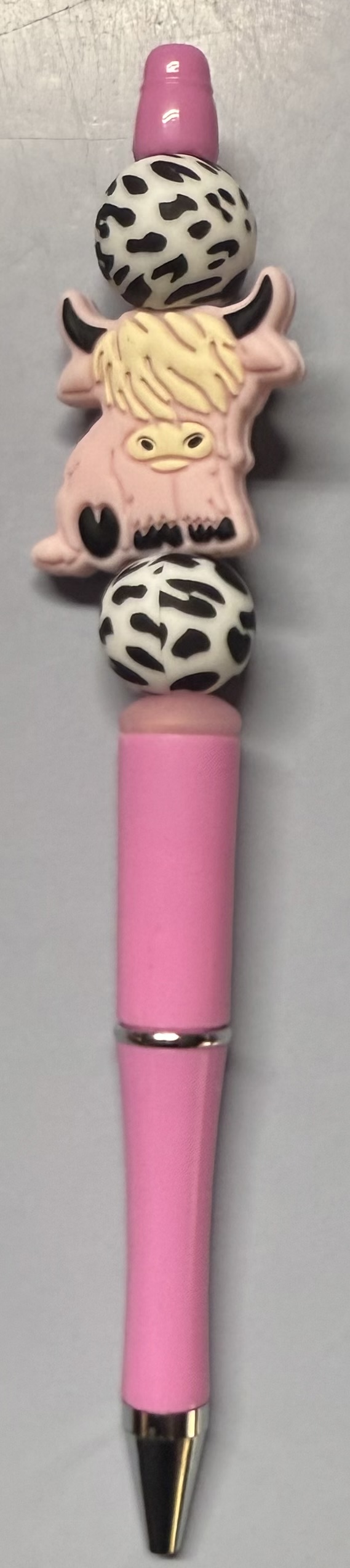 Pink Highland Cow Novelty Pen