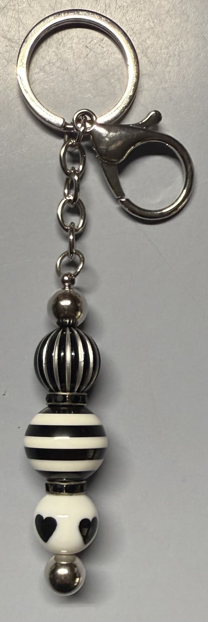 Black and White Bar Keychain