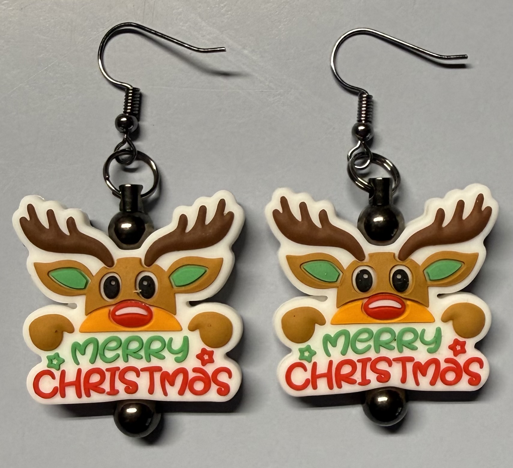 Reindeer Merry Christmas Earrings