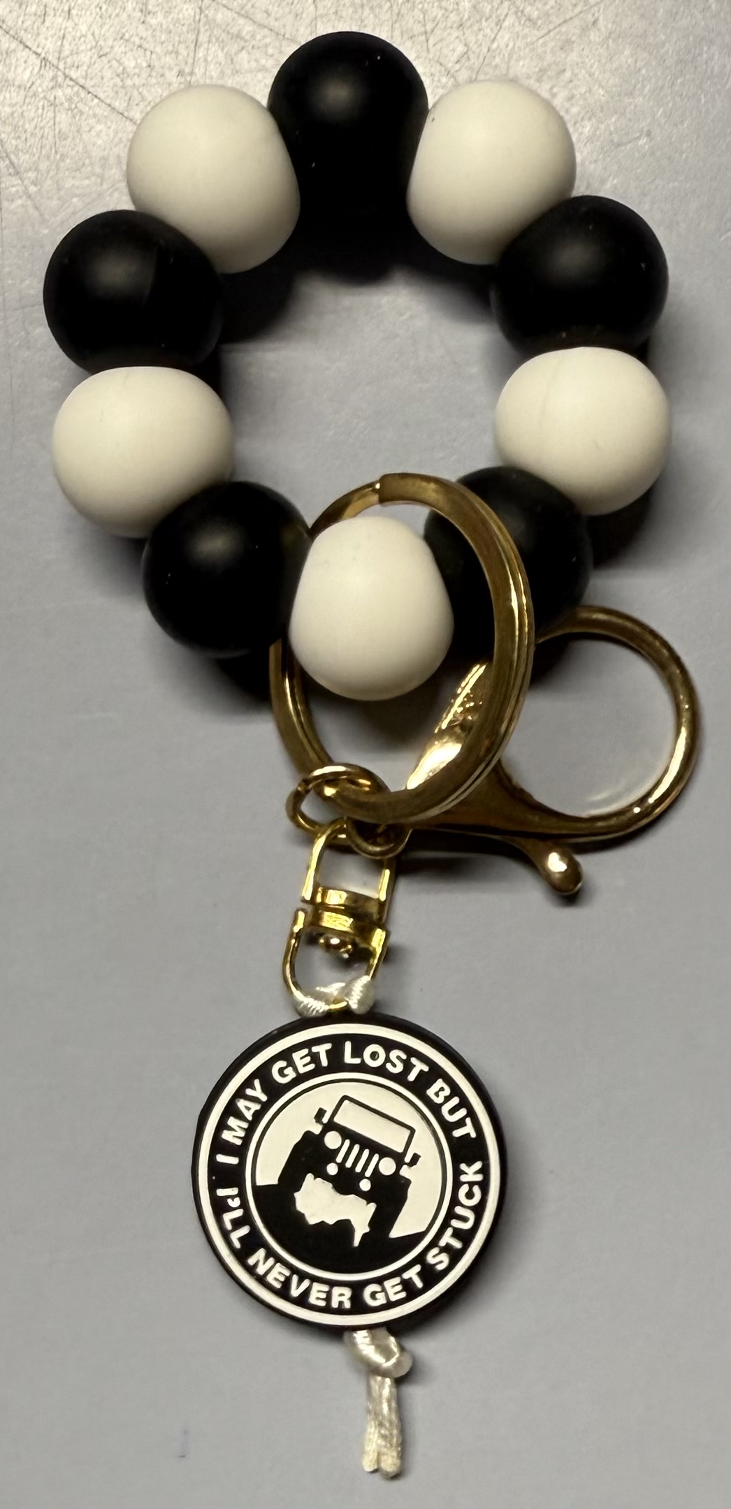 Black and White Beaded Fingerlet