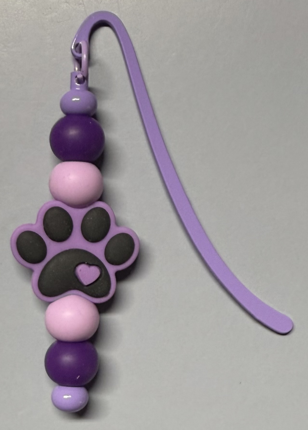 Purple Paw Print Bookmark