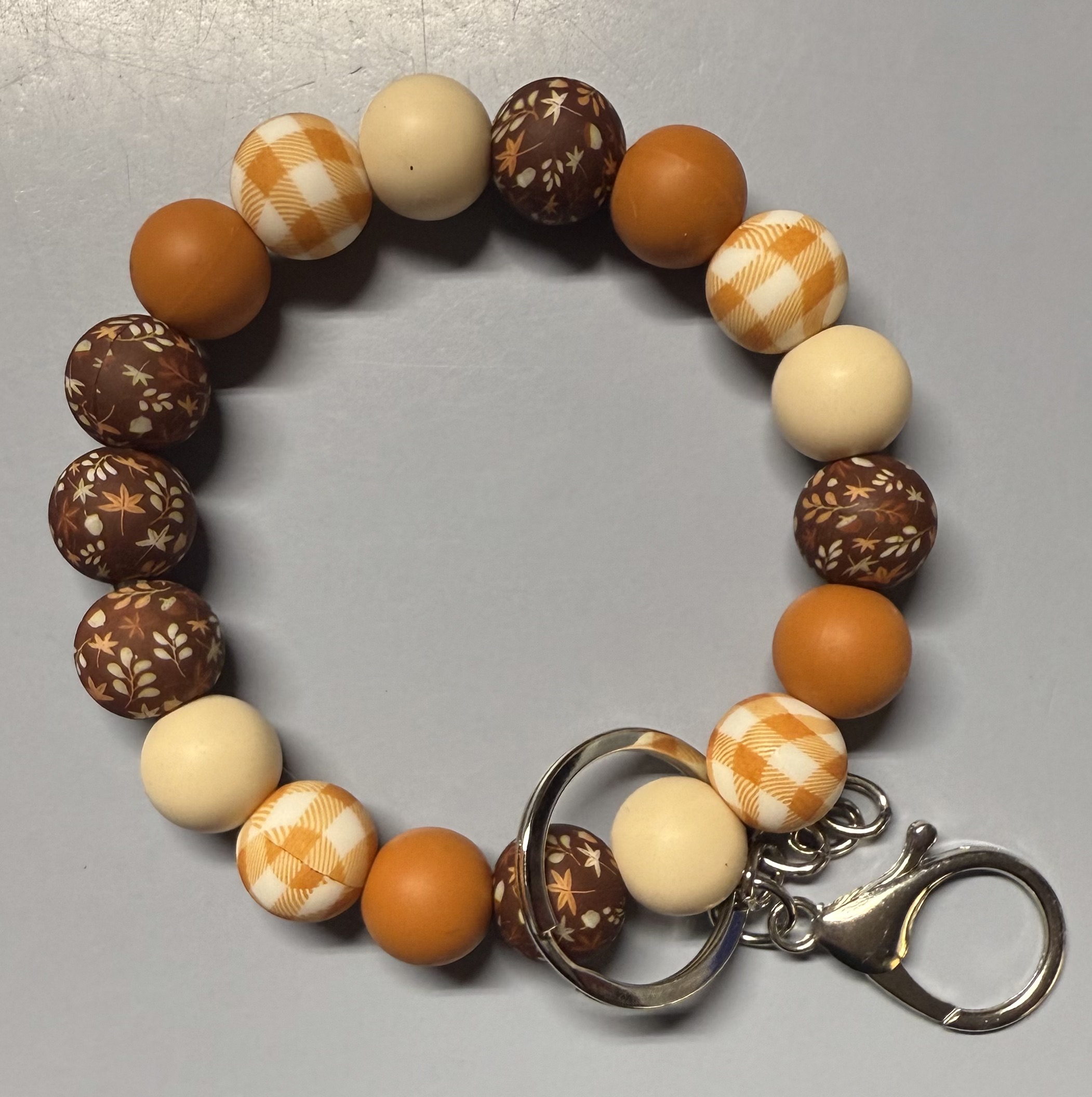 Autumn Bead Keychain Wristlet