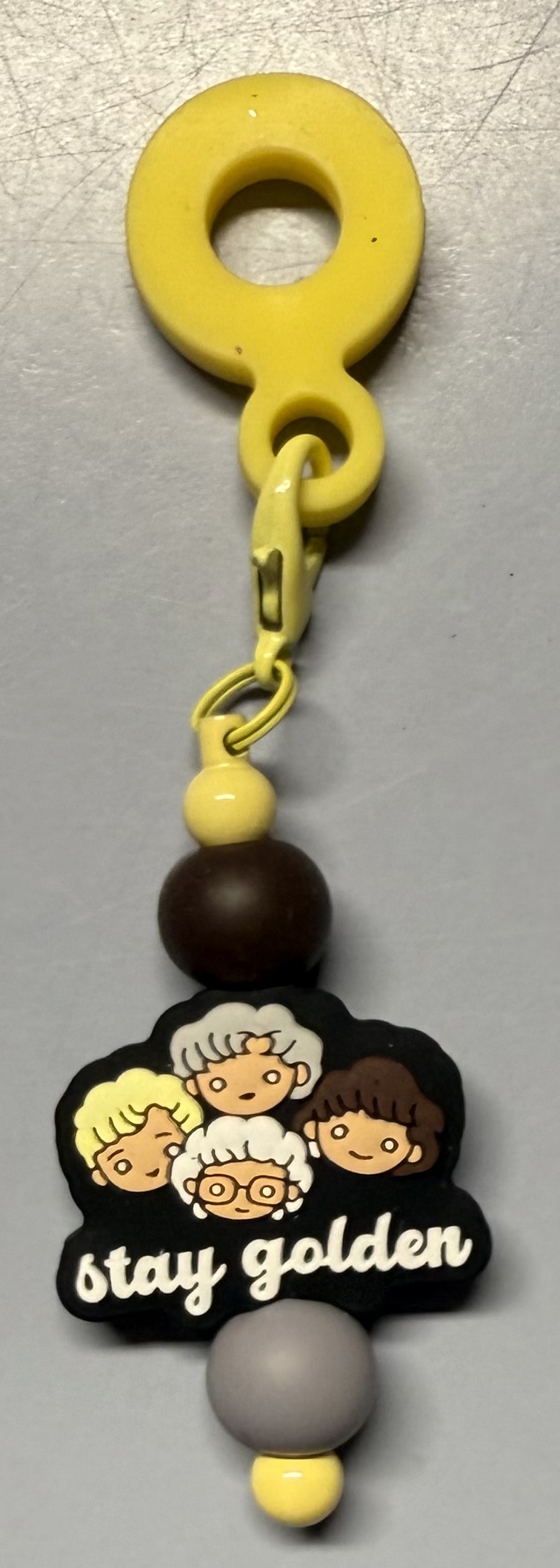 Stay Golden Straw Charm