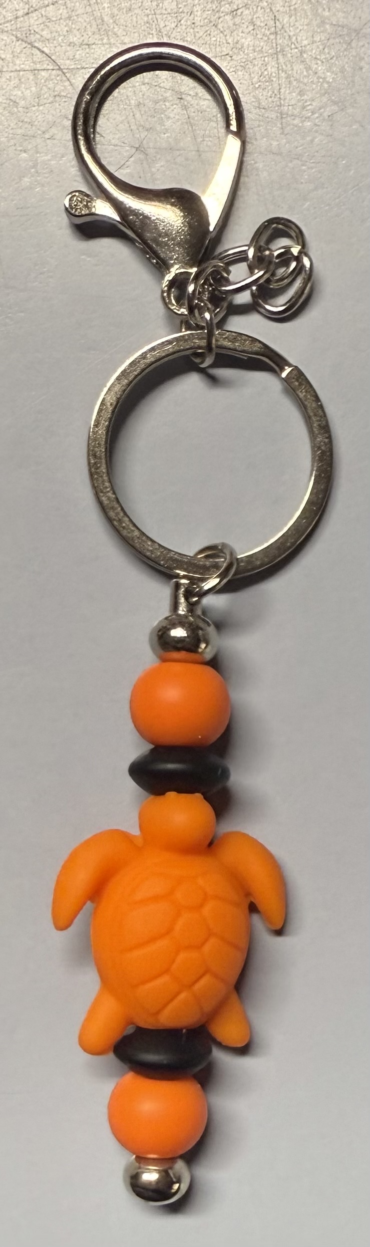 Orange Turtle Bar Keychain