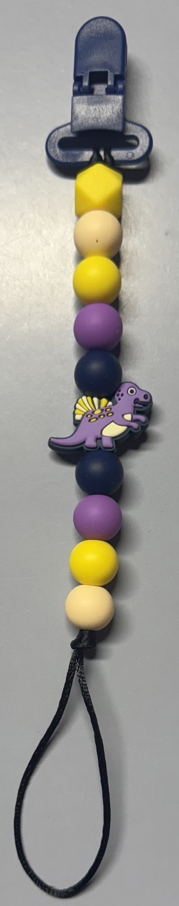 Dinosaur Pacifier Clip