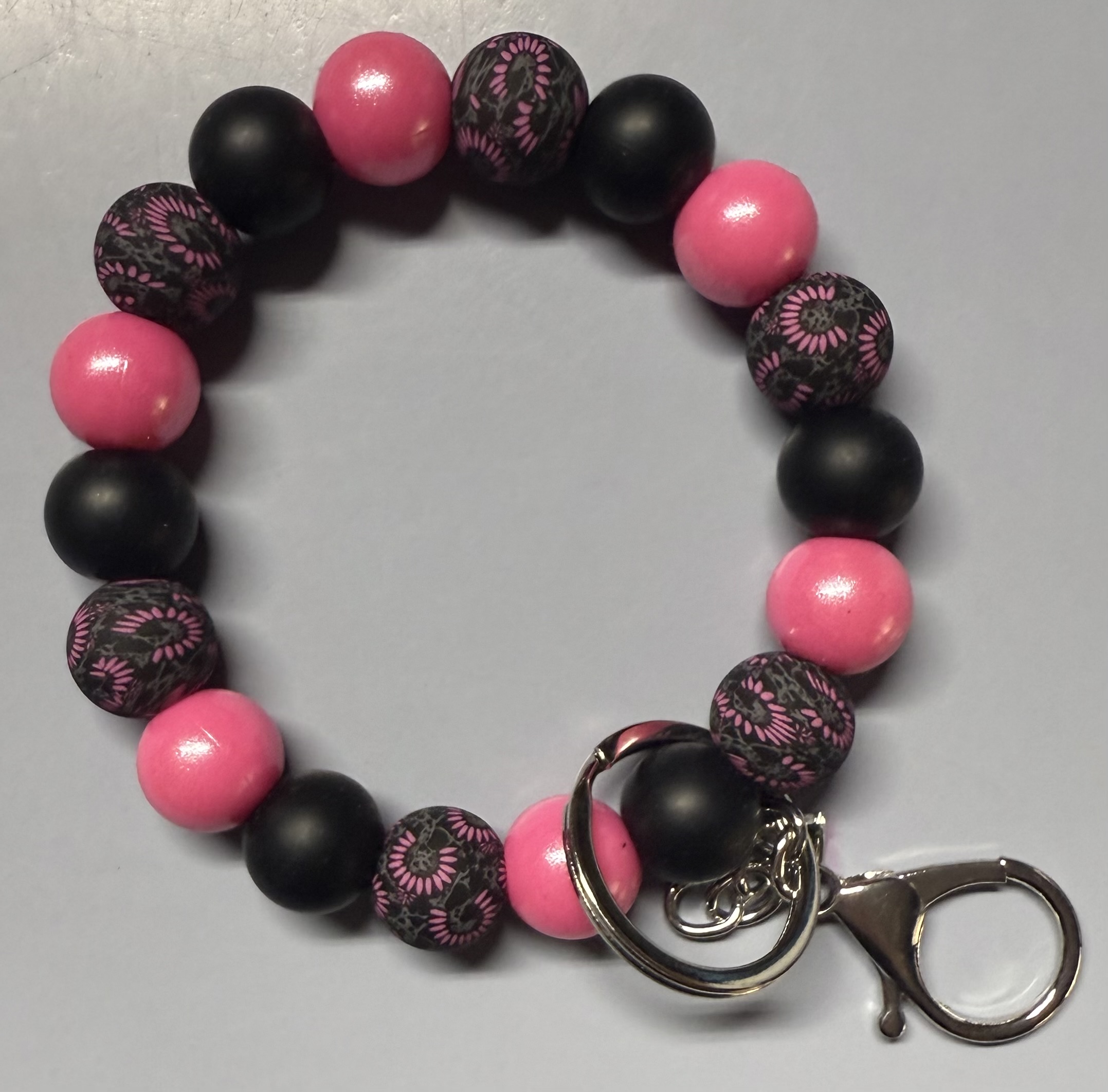 Black and Pink Wristlet