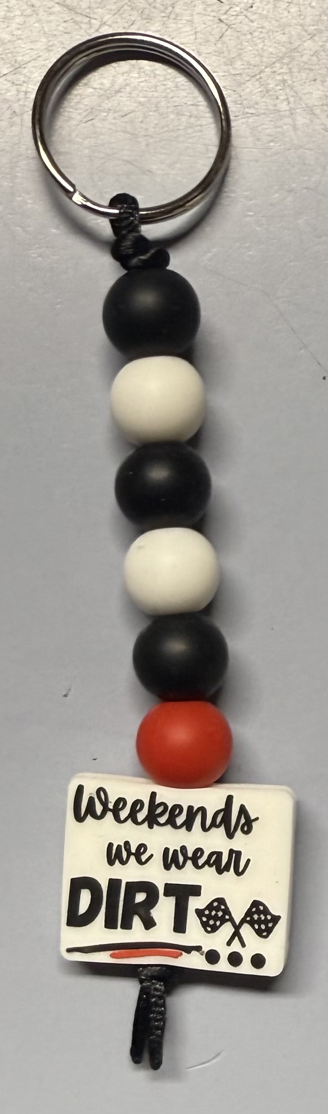 Weekends We Wear Dirt Keychain