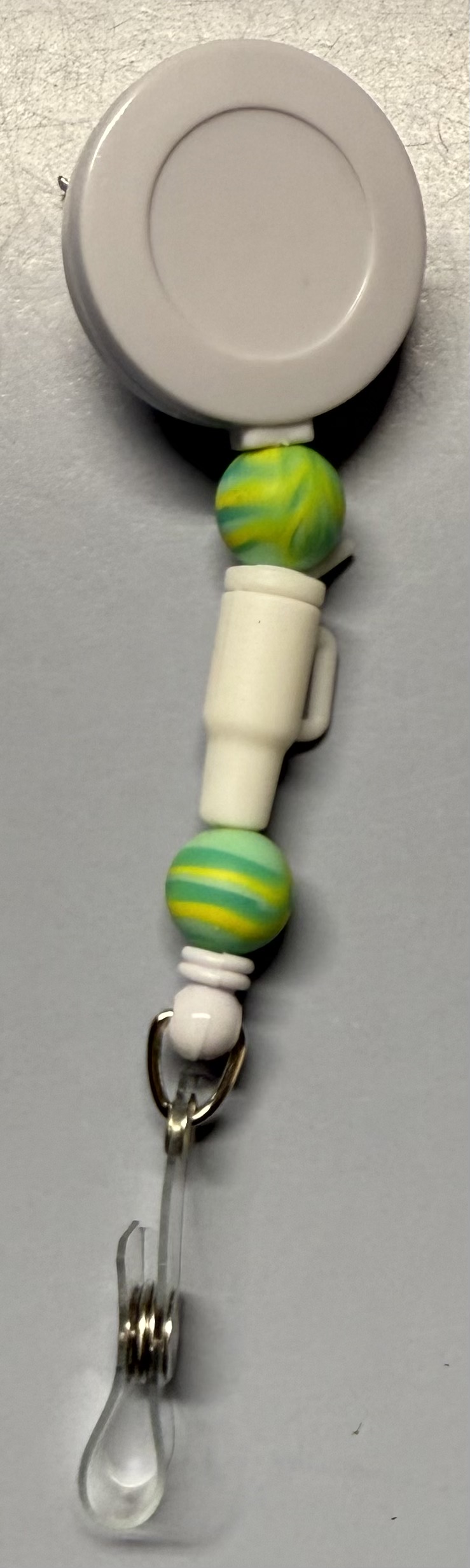 Retractable Badge Reel with Decorative Beads