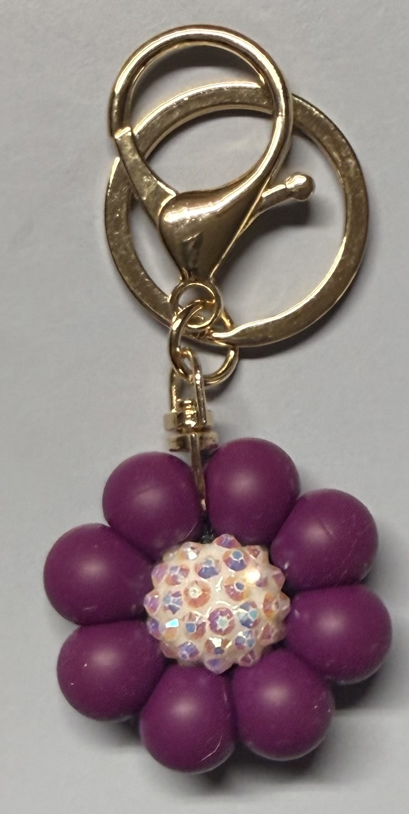 Purple Flower Keychain