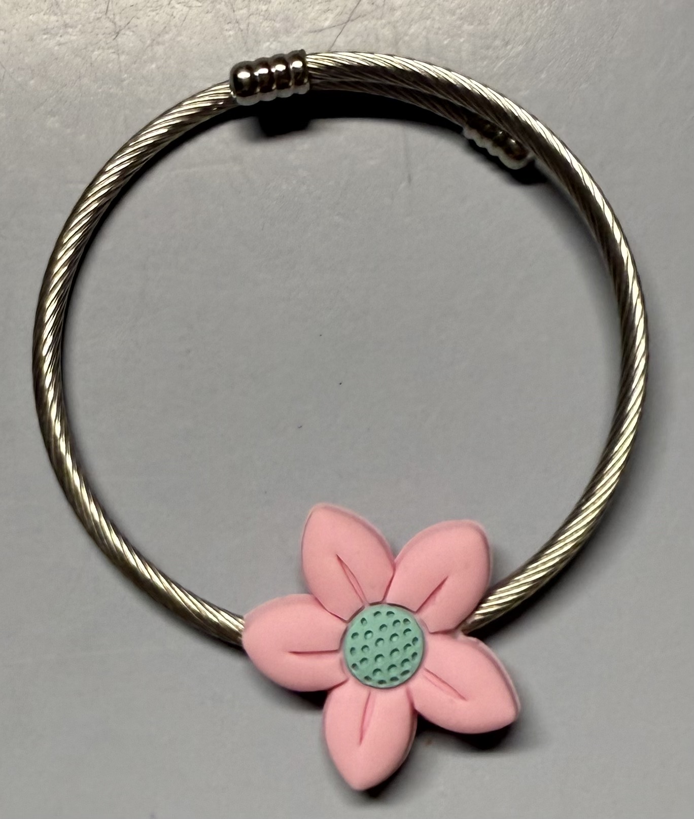 Pink Flower Bracelet